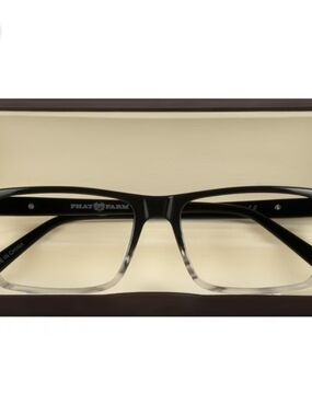 Phat Farm Black to Clear Gradient Men's Eyeglass Frames